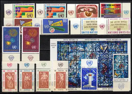 174-195 U.S. New York 1967 complet - avec TAB, frais de port ** / MNH