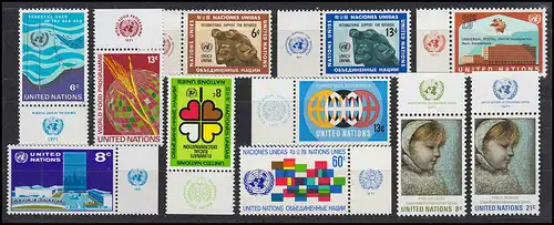 231-241 UNO New York Jahrgang 1971 komplett - mit TAB, postfrisch ** / MNH