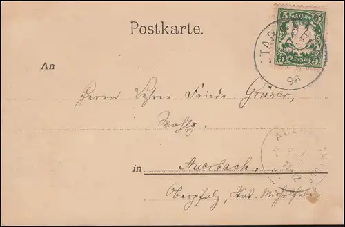 AK Gruss du lac de Starnberg - Eglise et château, Einkreis STARNBERG 10.9.1898