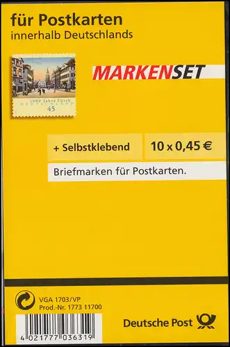 66I SB aa MH Fürth Blister Stand 01/2007, rotes Aufreißband, **