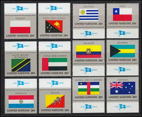 440-465 UNO New York année 1984 complète - avec TAB, frais de port ** / MNH