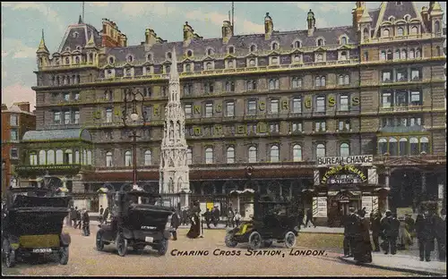 Royaume-Uni: AK de Londres - Charing Cross Station, ANDOVER 5.11.1915