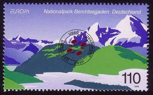 2046 Europa Nationalpark Berchtesgaden aus Block gestempelt O