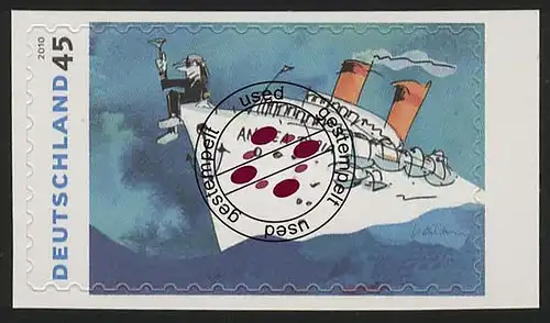2807 Udo Lindenberg: Andrea Doria SELBSTKLEBEND aus Folienblatt 9, O gestempelt