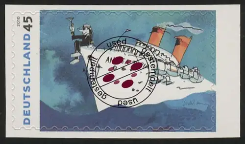 2807 Udo Lindenberg: Andrea Doria TELBSTKLEEND en feuille 9, O Tamponné