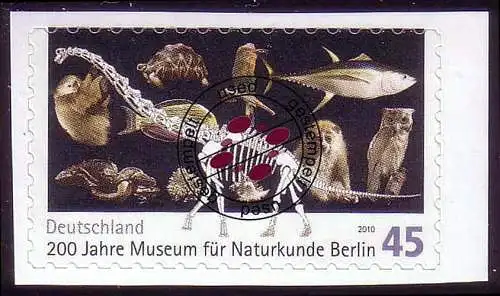 2780 Naturkundemuseum Berlin SELBSTKLEBEND aus Folienblatt 5, gestempelt O