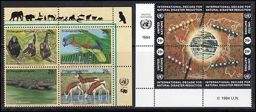 661-678 Nations Unies New York année 1994 complète avec TAB, frais de port ** / MNH