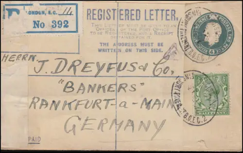 Royaume-Uni Enveloppe d'inscription EU 28AI Supplément LONDON 6.10.20 avec censure