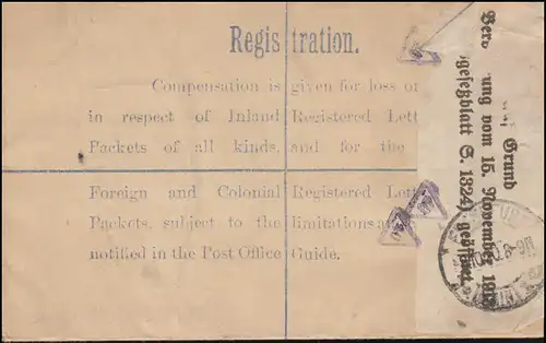 Royaume-Uni Enveloppe d'inscription EU 28AI Supplément LONDON 6.10.20 avec censure
