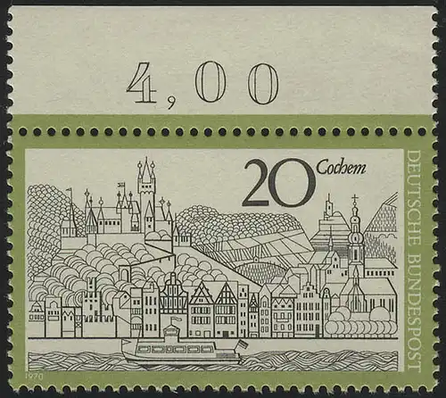 649 Fremdenverkehr Cochem, postfrisch ** Oberrand