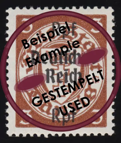 716X Danzig mit Aufdruck 3 Rpf auf 3 Pf, gestempelt O