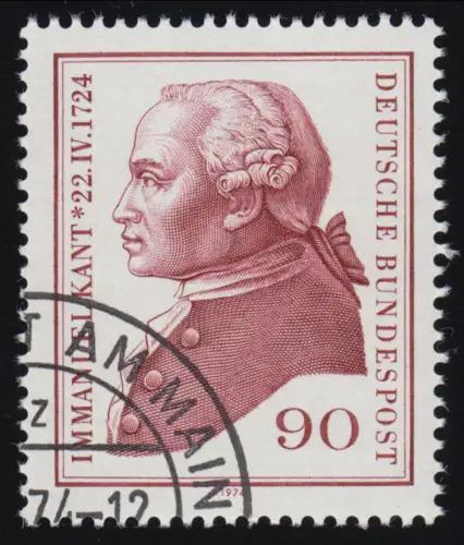 806 Immanuel Kant ALTE dunklere Fluoreszenz, gestempelt O