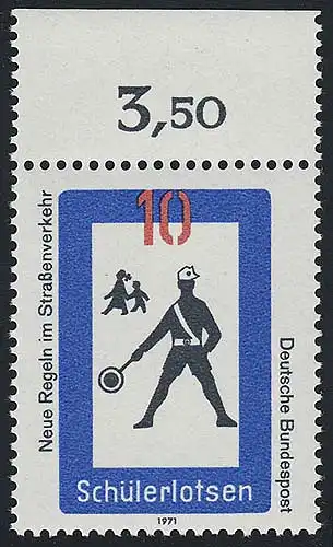 665 Straßenverkehr  10 Pf Schülerlotse ** Oberrand