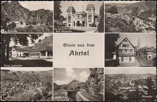 Landpost Roitzheim über EUSKIRCHEN um 1960, AK Gruss aus dem Ahrtal (8 Bilder)