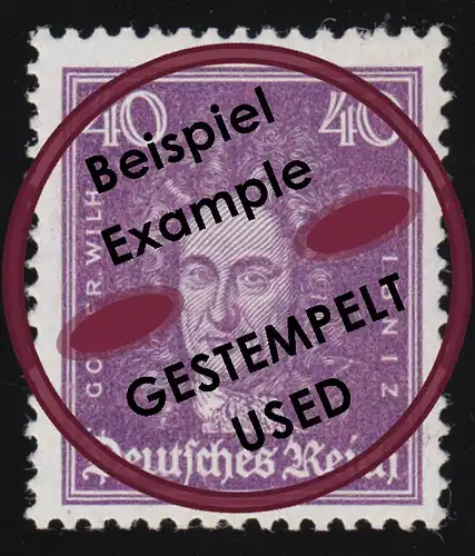 395 Köpfe berühmter Deutscher 40 Pf Leibniz O