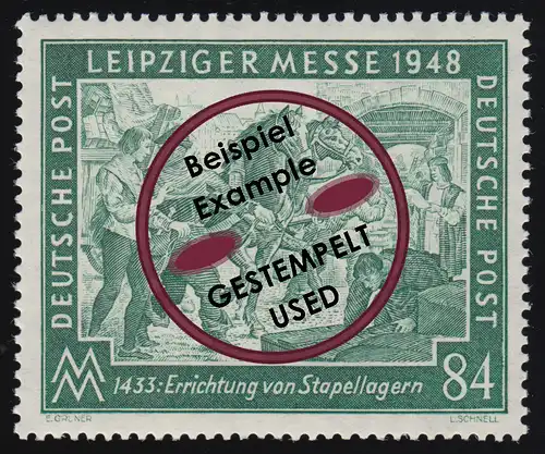 Instrumentation alliée 968a Leipziger Messe 84 Pf, vert noir, O