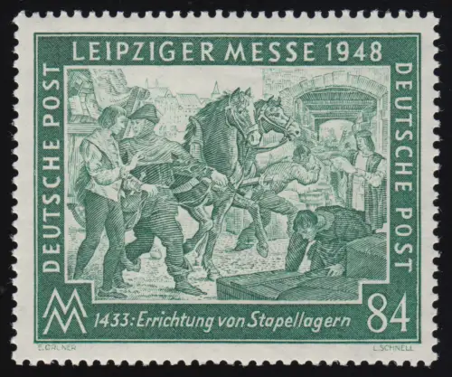 Alliierte Besetzung 968a Leipziger Messe 84 Pf, schwärzlichgrün, **