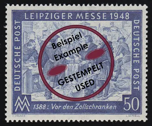 Instrumentation alliée 967a Leipziger Messe 50 Pf, lilaultramarin, O