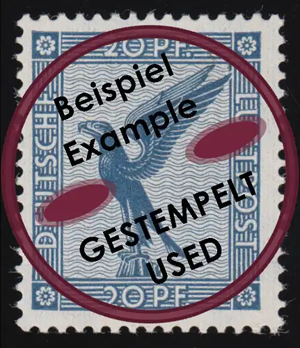 380 Flugpostmarken Adler 20 Pf O