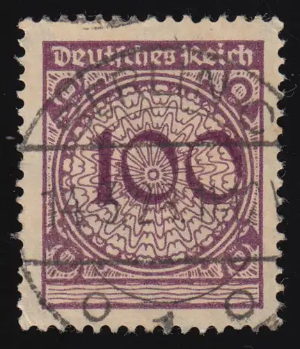 343P Ziffern-Korbdeckel 1923 100 Pf O