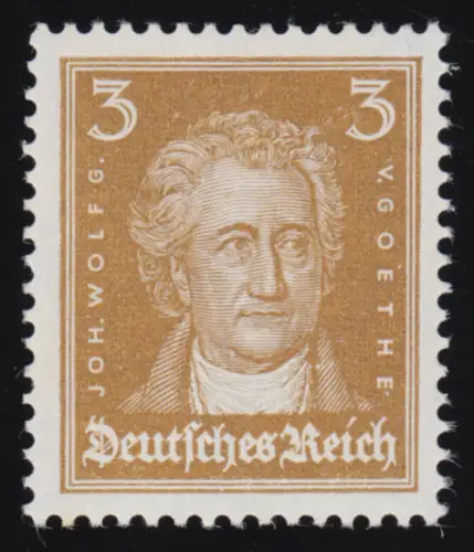 386 Köpfe berühmter Deutscher 3 Pf Goethe hellbraun **