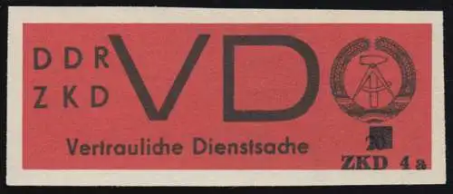 3x Dienst-D VD mit Aufdruck ZKD4a, UNgezähnt, gewöhnliches Papier, ** postfrisch