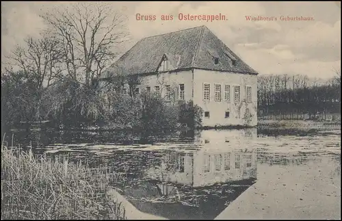 Bahnpost HAMBURG-MÜNSTER (WESTF.) ZUG 711 - 29.4.1912, AK Gruss aus Ostercappeln