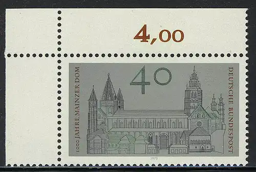 845 Mainzer Dom ** Coin o.l.