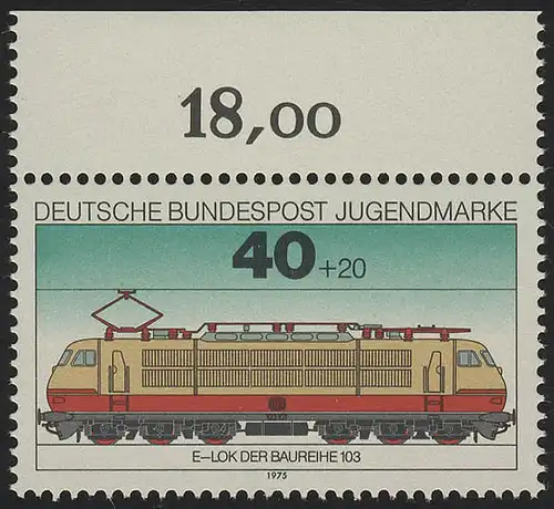 837 Jugend Lokomotiven 40+20 Pf ** Oberrand