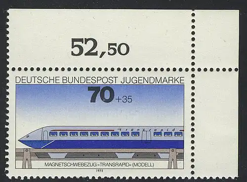 839 Jugend Lokomotiven 70+35 Pf ** Ecke o.r.