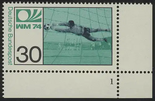 811 Fußballweltmeisterschaft 30 Pf ** FN1