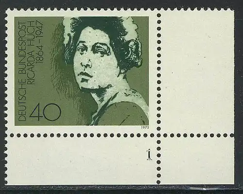 827 Femmes allemandes 40 Pf Ricarda Huch ** FN1