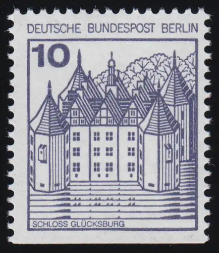 532D Burgen und Schlösser 10 Pf Glücksburg, neue Fluoreszenz, **