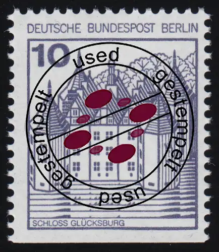 532D Burgen und Schlösser 10 Pf Glücksburg, neue Fluoreszenz, O