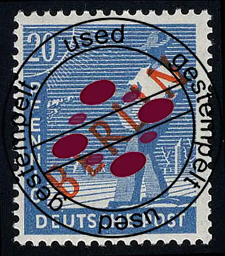 26 Rotaufdruck 20 Pf O geprüft