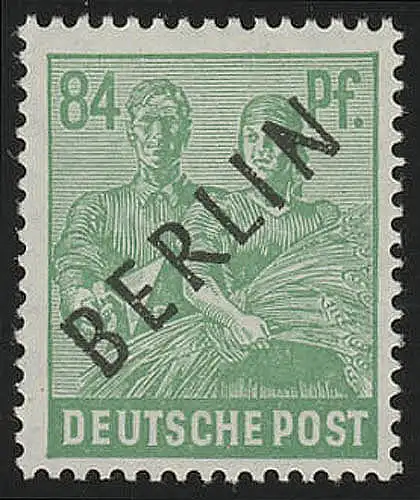 16 Schwarzaufdruck 84 Pf postfrisch **