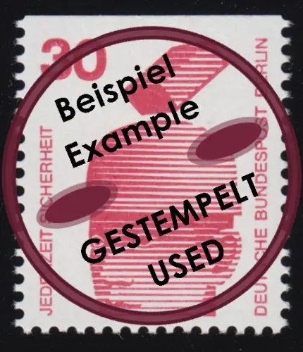 406C Unfallverhütung oben geschnitten 30 Pf Schutzhelm aus MH O