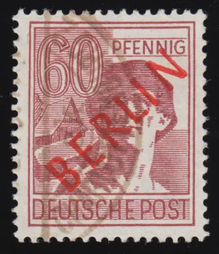 31 Rotaufdruck 60 Pf, gestempelt O