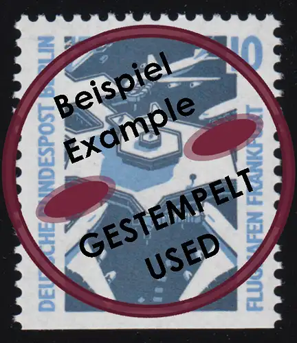 798D Sehenswürdigkeiten 10 Pf Frankfurt/Main unten geschnitten aus MH O