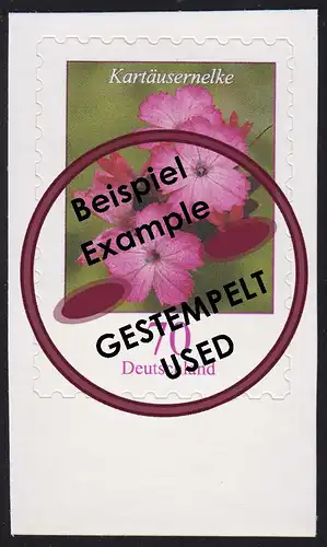 2716II Blume 70 C 2010 SELBSTKLEBEND aus Folienblatt 8, O gestempelt