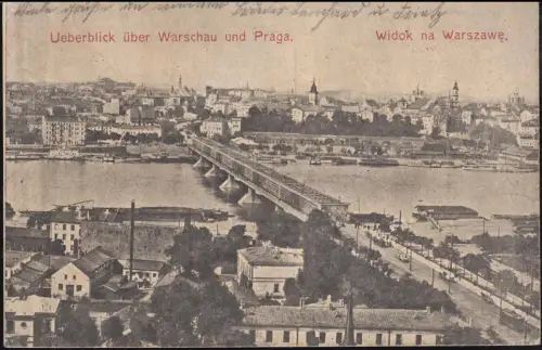 Poste de terrain BS Bayr. Régiment de Landsturm-Inf. n° 1 - 31.8.15, AK Varsovie et Praga