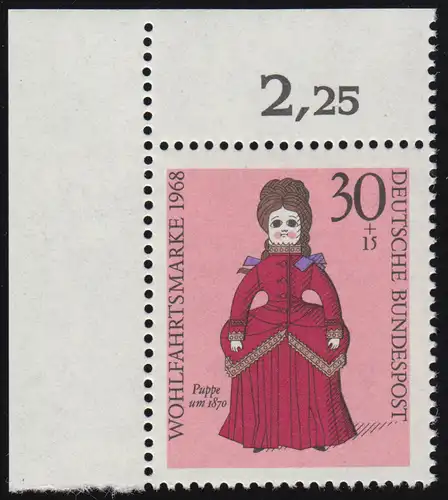 573 Poupées de bien-être 30+15 Pf ** Coin o.l.