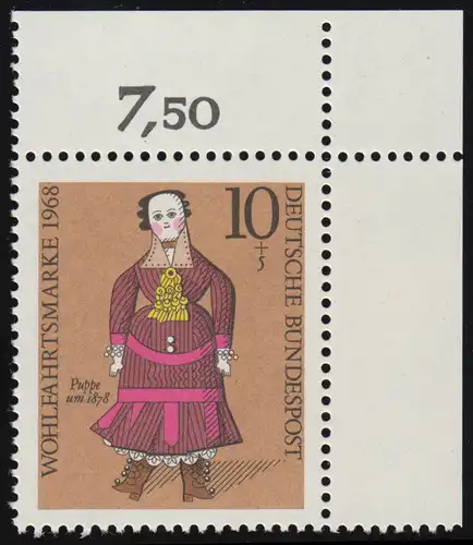 571 Poupées de bien-être 10+5 Pf ** coin o.r.