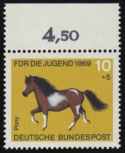 578 Jugend Pferde 10+5 Pf Pony ** Oberrand