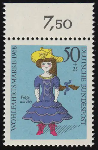 574 Poupées de bien-être 50+25 Pf ** Haut-rand