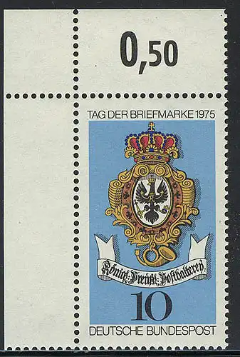 866 Tag der Briefmarke ** Ecke o.l.