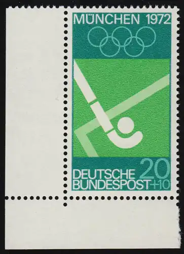 588 Jeux olympiques d'été 20+10 Pf Hockey sur le terrain ** coin et l.