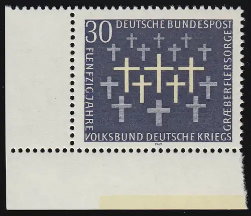 586 Services de tombes de guerre ** Coin et l.