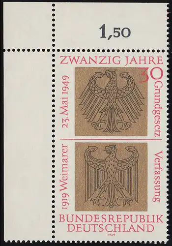 585 Grundgesezt / Verfassung ** Ecke o.l.