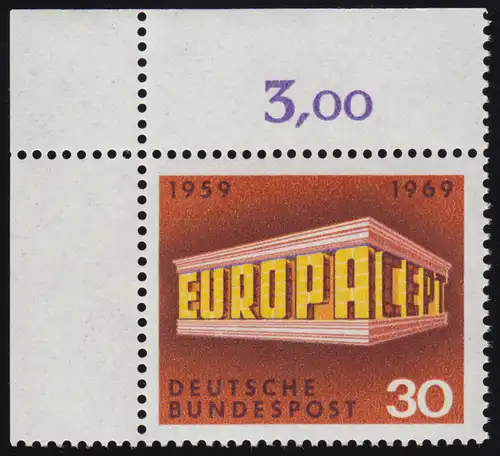 584 Europe 30 Pf Temple ** coin o.l.